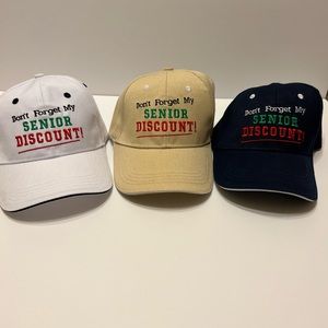 Ball Caps “Don’t Forget My Senior Discount”